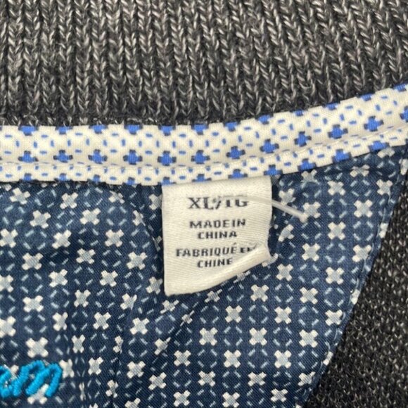 Robert Graham Grey 1/4 Zip Sweater Long Sleeve Warm Career Occasion - Picture 3 of 9